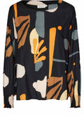MaDelarano Butterscotch Bold Print Blouse