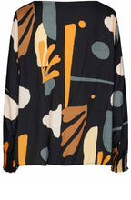 MaDelarano Butterscotch Bold Print Blouse