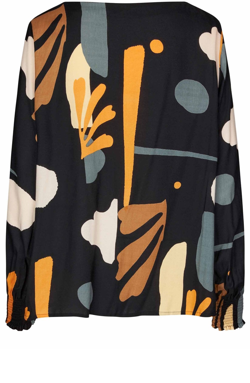 MaDelarano Butterscotch Bold Print Blouse