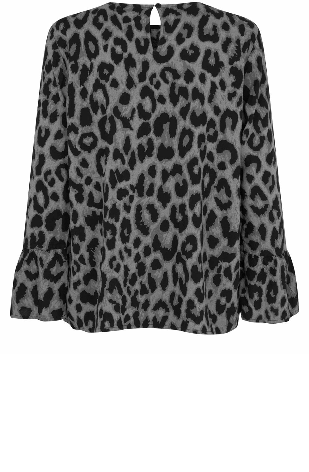 MaDia Steel Grey Animal Print Blouse