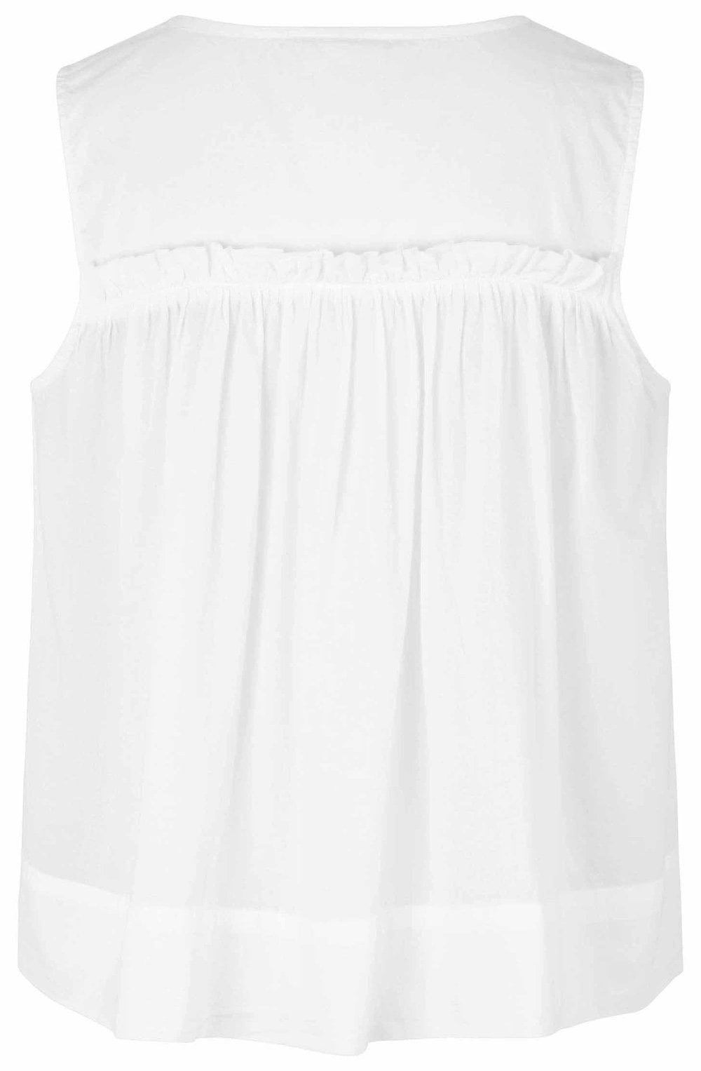 MaDina White Sleeveless Top