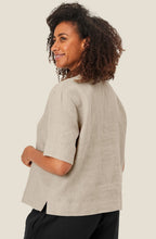 MaDolorea Natural Front Pocket Linen Blouse