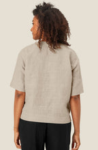 MaDolorea Natural Front Pocket Linen Blouse
