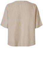 MaDolorea Natural Front Pocket Linen Blouse
