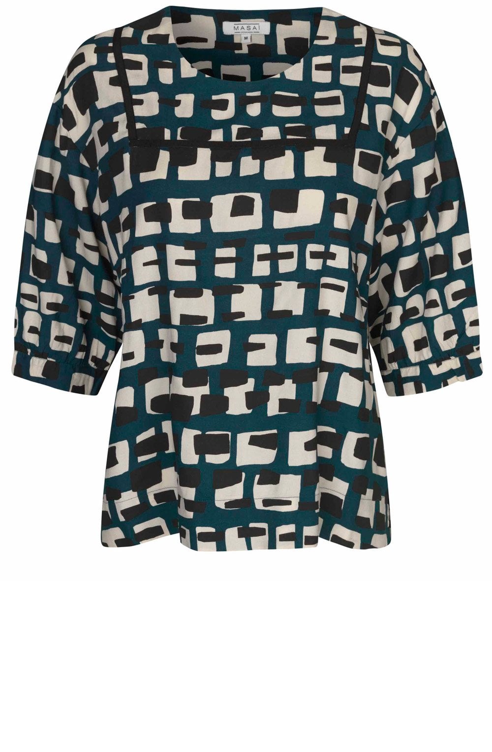 MaDorot Reflecting Pond Abstract Print Blouse