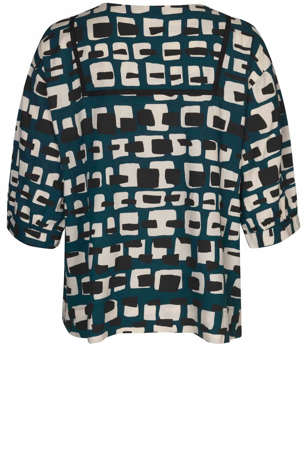 MaDorot Reflecting Pond Abstract Print Blouse