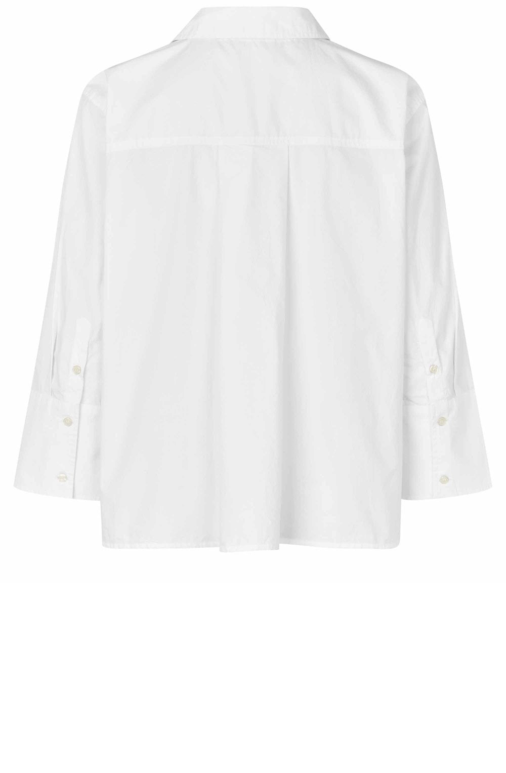 MaDrakina White Pleat Detail Shirt
