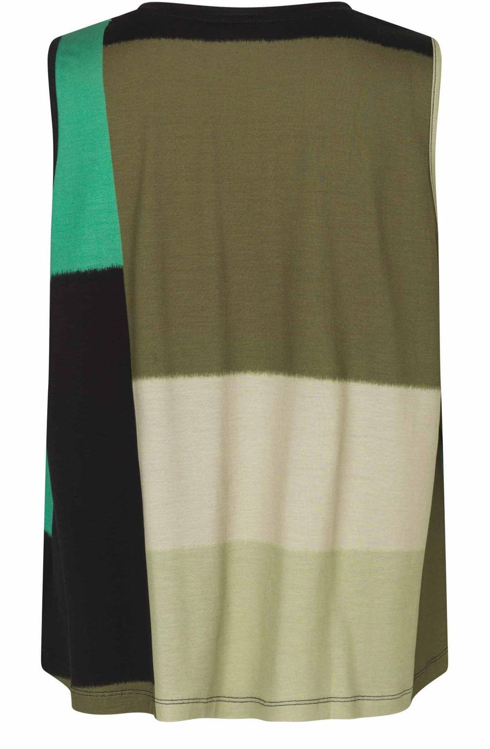 MaEdin Green Jersey Drawstring Neck Top