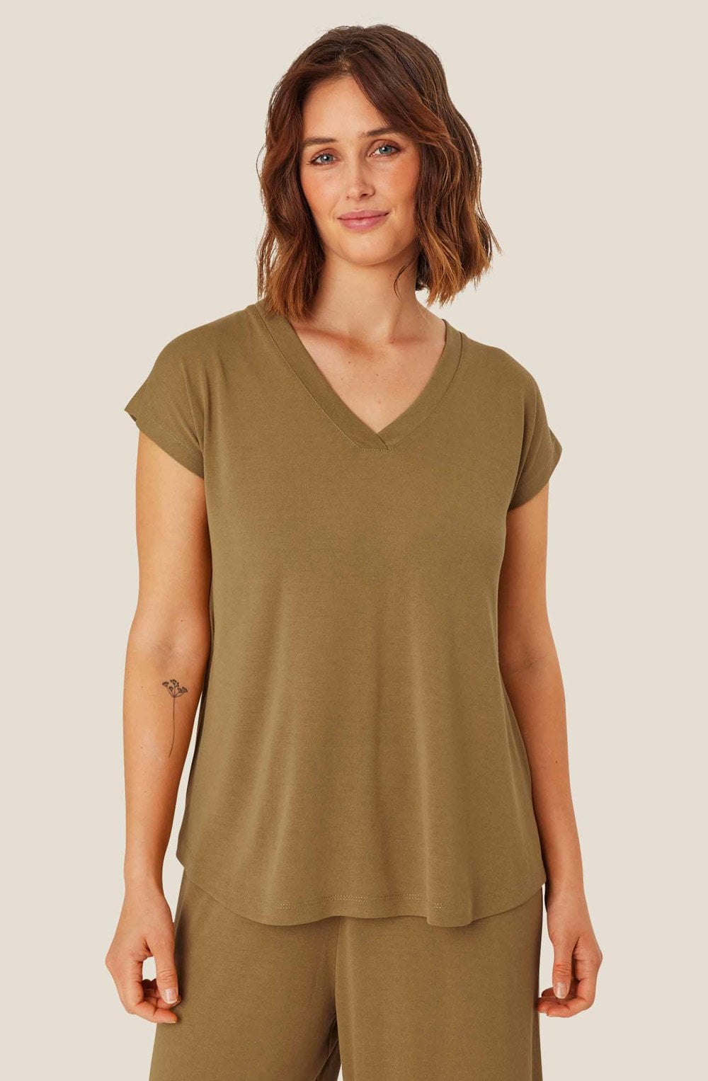 MaEfa Dull Gold Jersey T Shirt