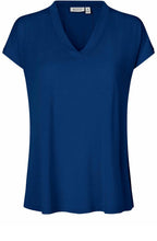 MaEfa Navy Peony Jersey T shirt