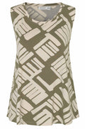 MaElisa Dusky Green Jersey Sleeveless Top