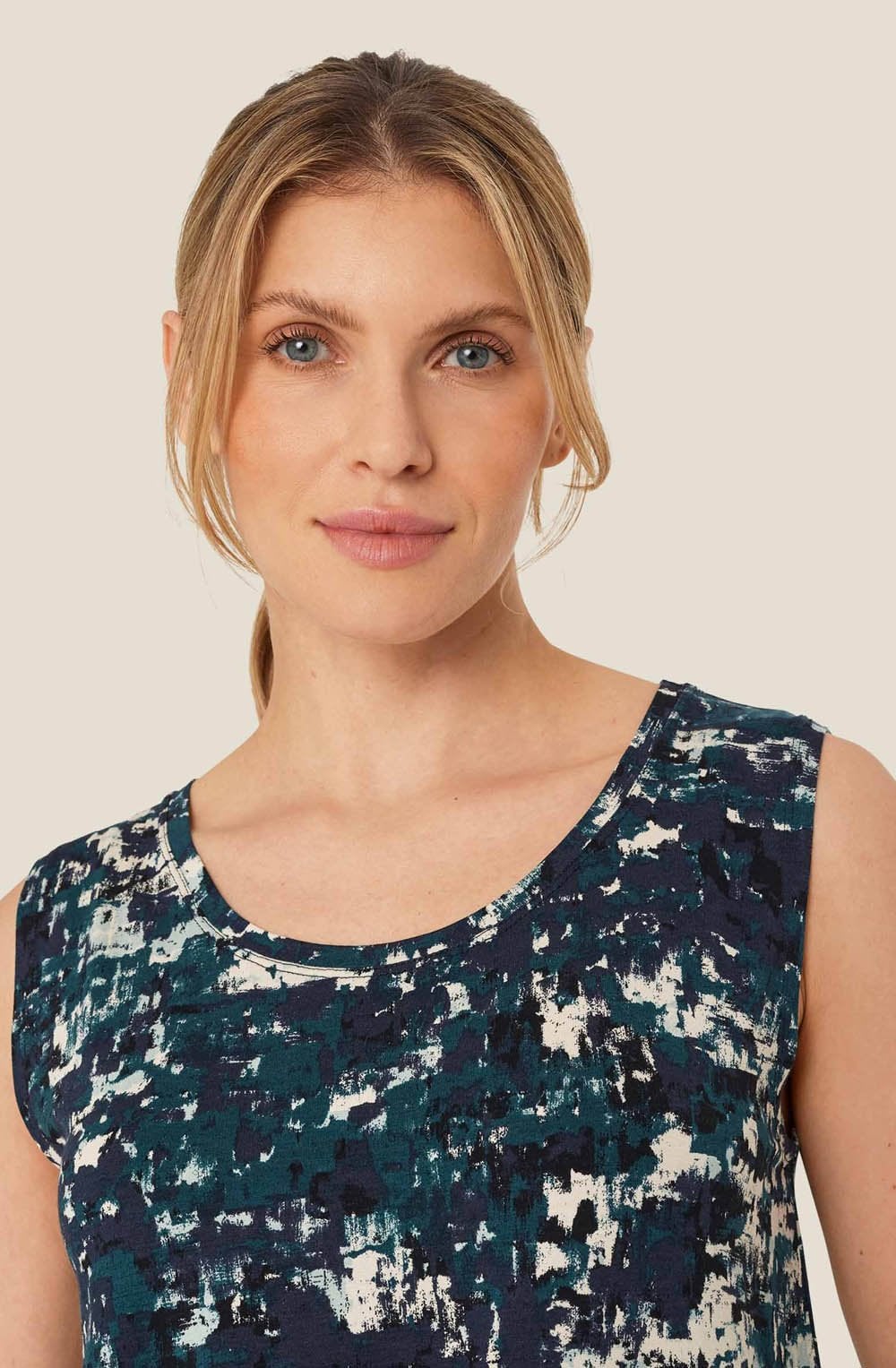MaElisa Reflecting Pond Jersey Sleeveless Top