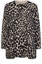 MaFana Black Animal Print Oversized Sweater