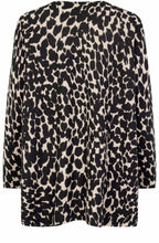 MaFana Black Animal Print Oversized Sweater