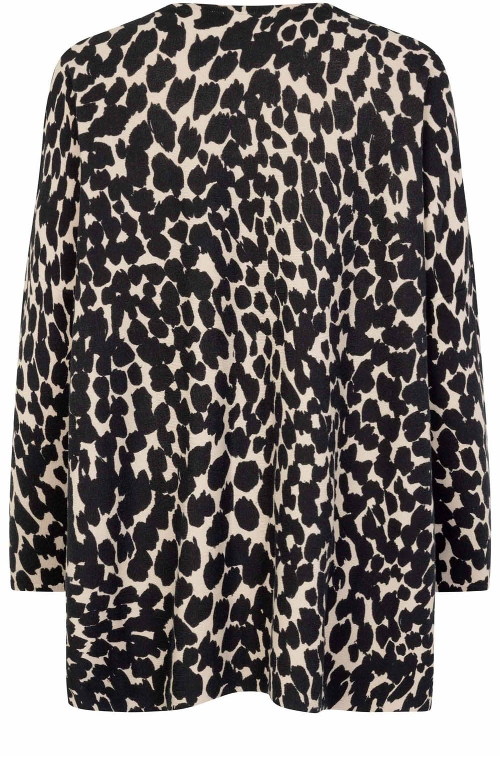 MaFana Black Animal Print Oversized Sweater