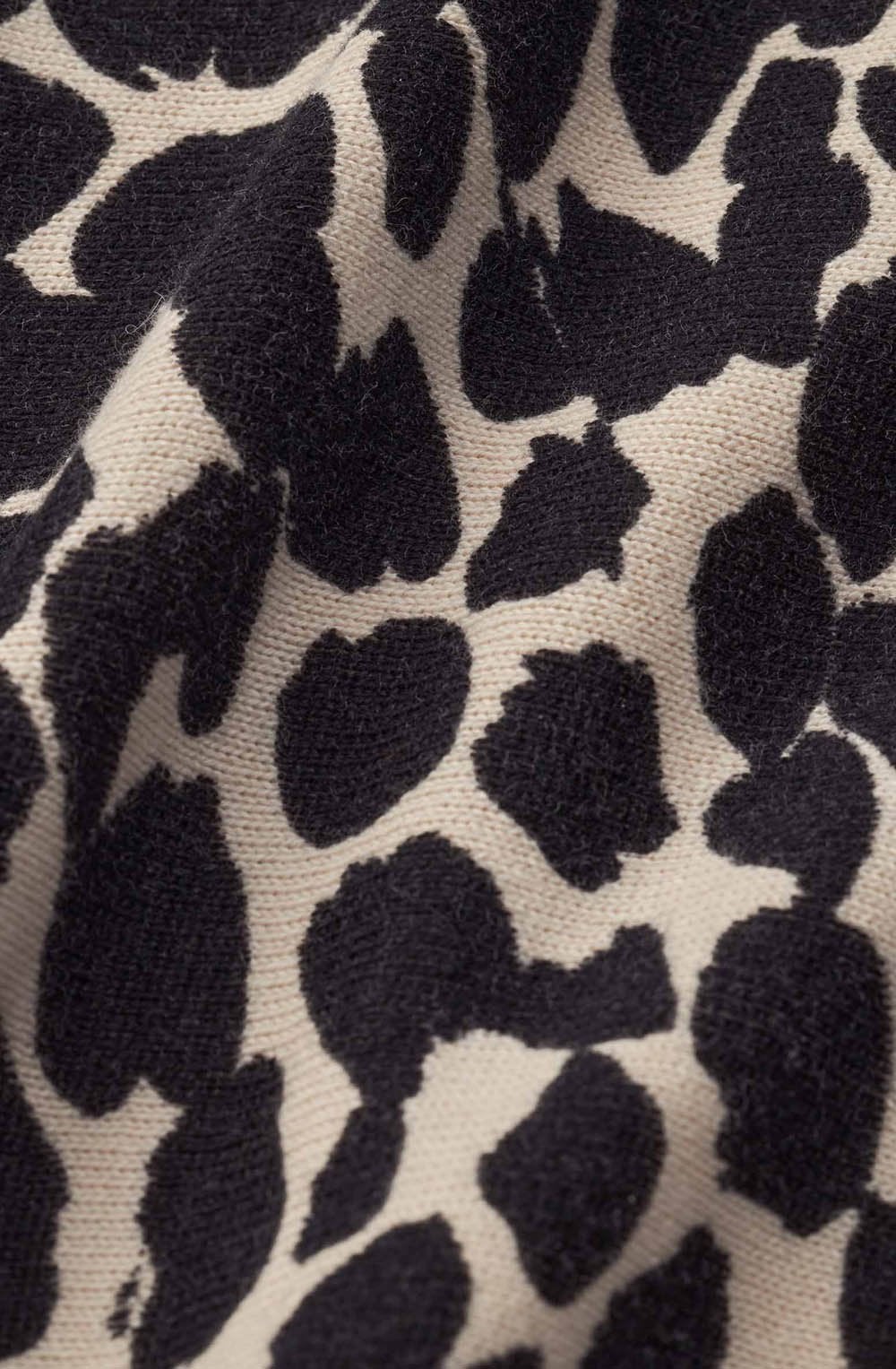 MaFana Black Animal Print Oversized Sweater