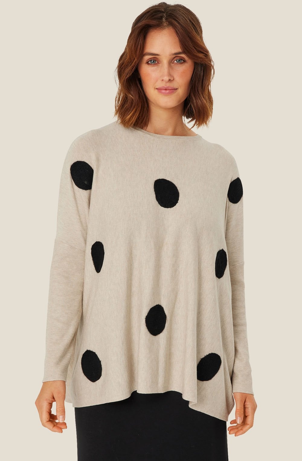 MaFanasi Beige Melange Jumper