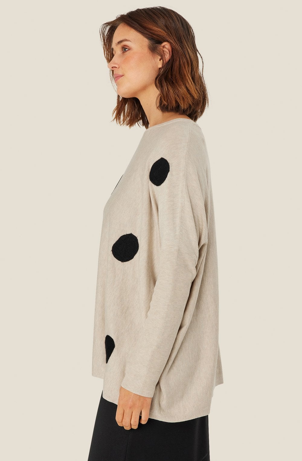 MaFanasi Beige Melange Jumper