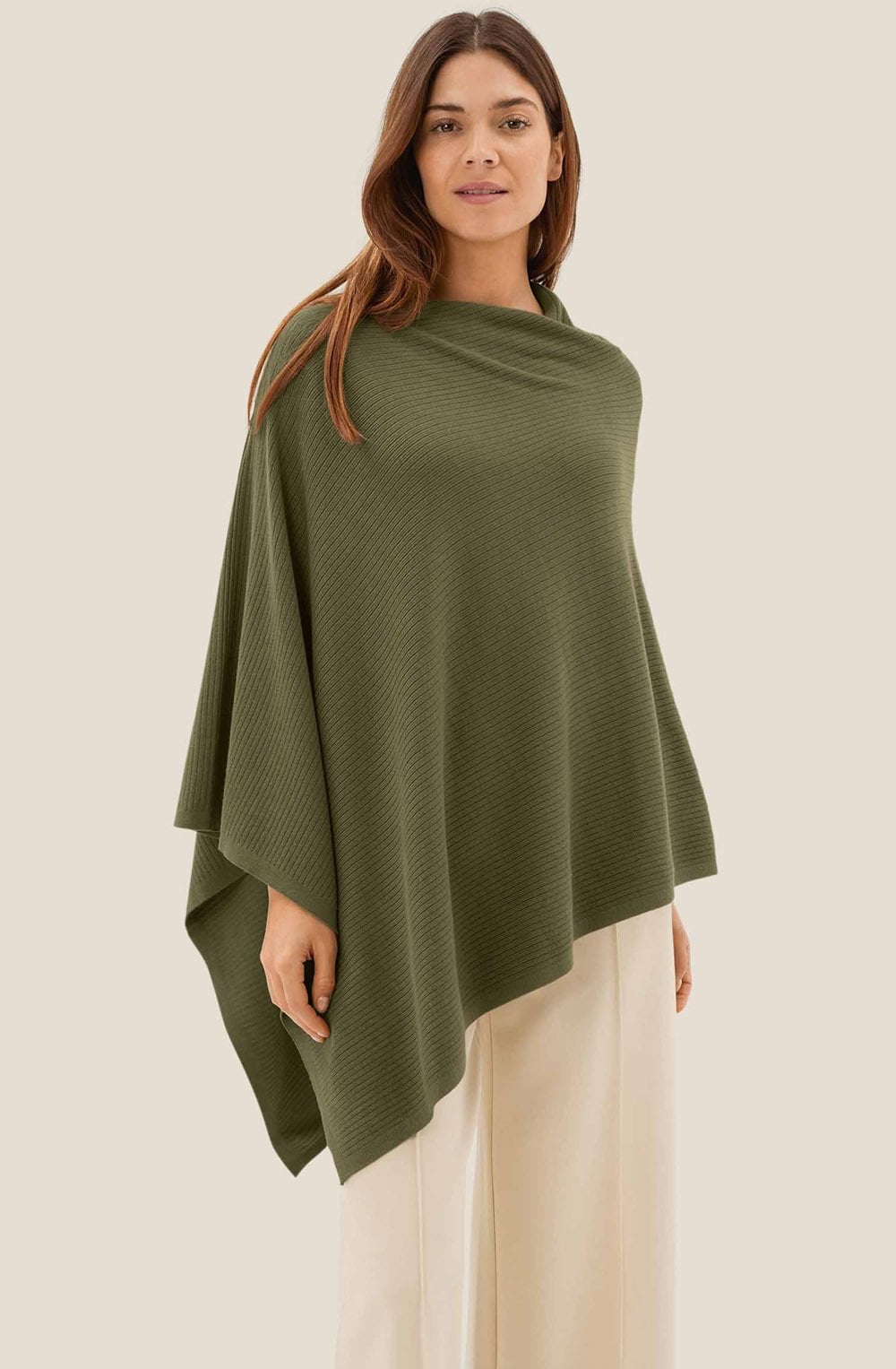 MaFarassia Dusky Green Poncho