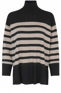 MaFasoni Black and Fog Striped Jumper