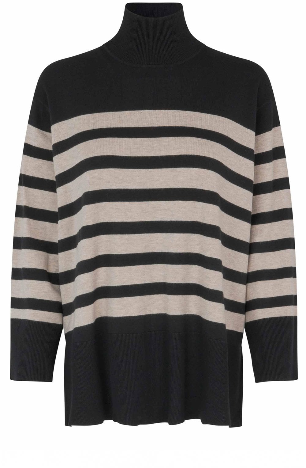MaFasoni Black and Fog Striped Jumper