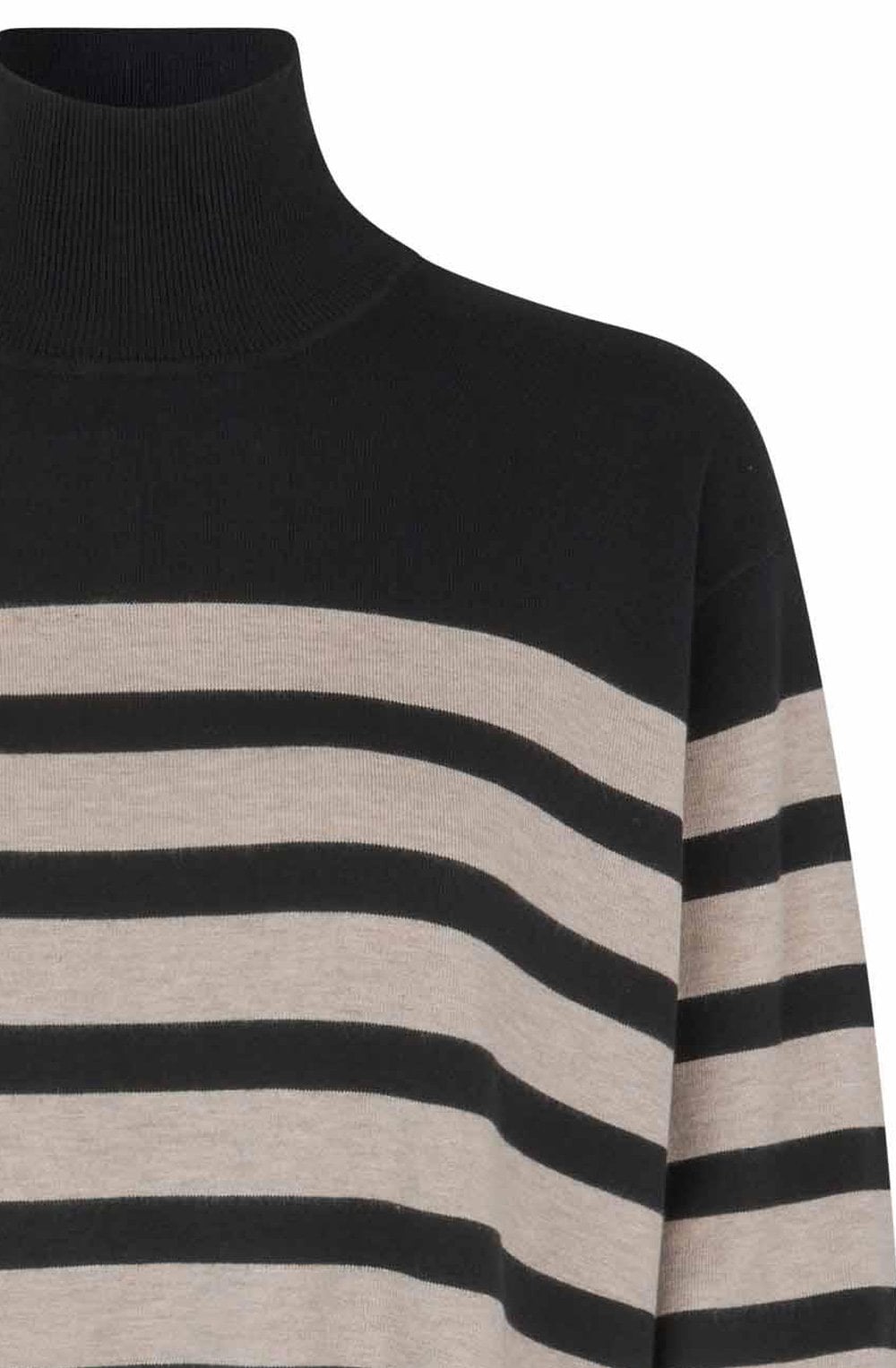 MaFasoni Black and Fog Striped Jumper