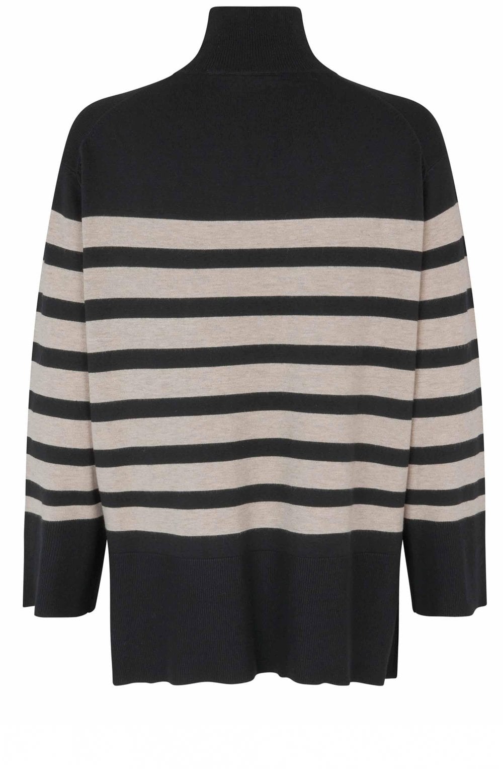 MaFasoni Black and Fog Striped Jumper