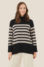MaFasoni Black and Fog Striped Jumper
