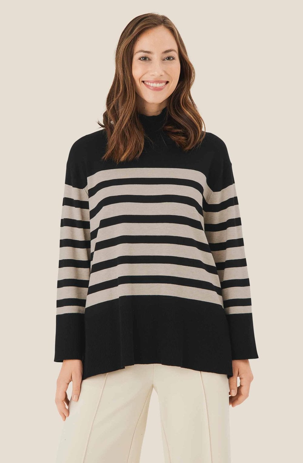 MaFasoni Black and Fog Striped Jumper