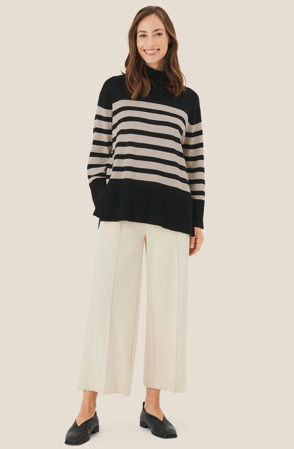 MaFasoni Black and Fog Striped Jumper