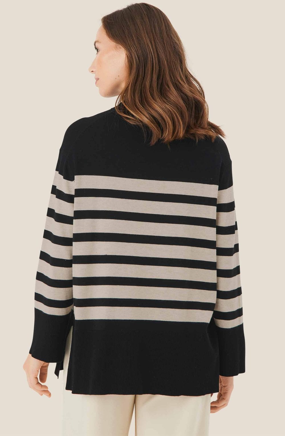 MaFasoni Black and Fog Striped Jumper