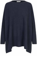 MaFayela Mood Indigo Side Split Oversized Jumper