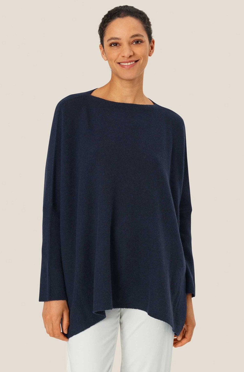 MaFayela Mood Indigo Side Split Oversized Jumper