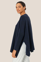 MaFayela Mood Indigo Side Split Oversized Jumper