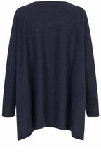 MaFayela Mood Indigo Side Split Oversized Jumper
