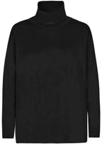 MaFlikka Black Oversized Roll Neck Jumper