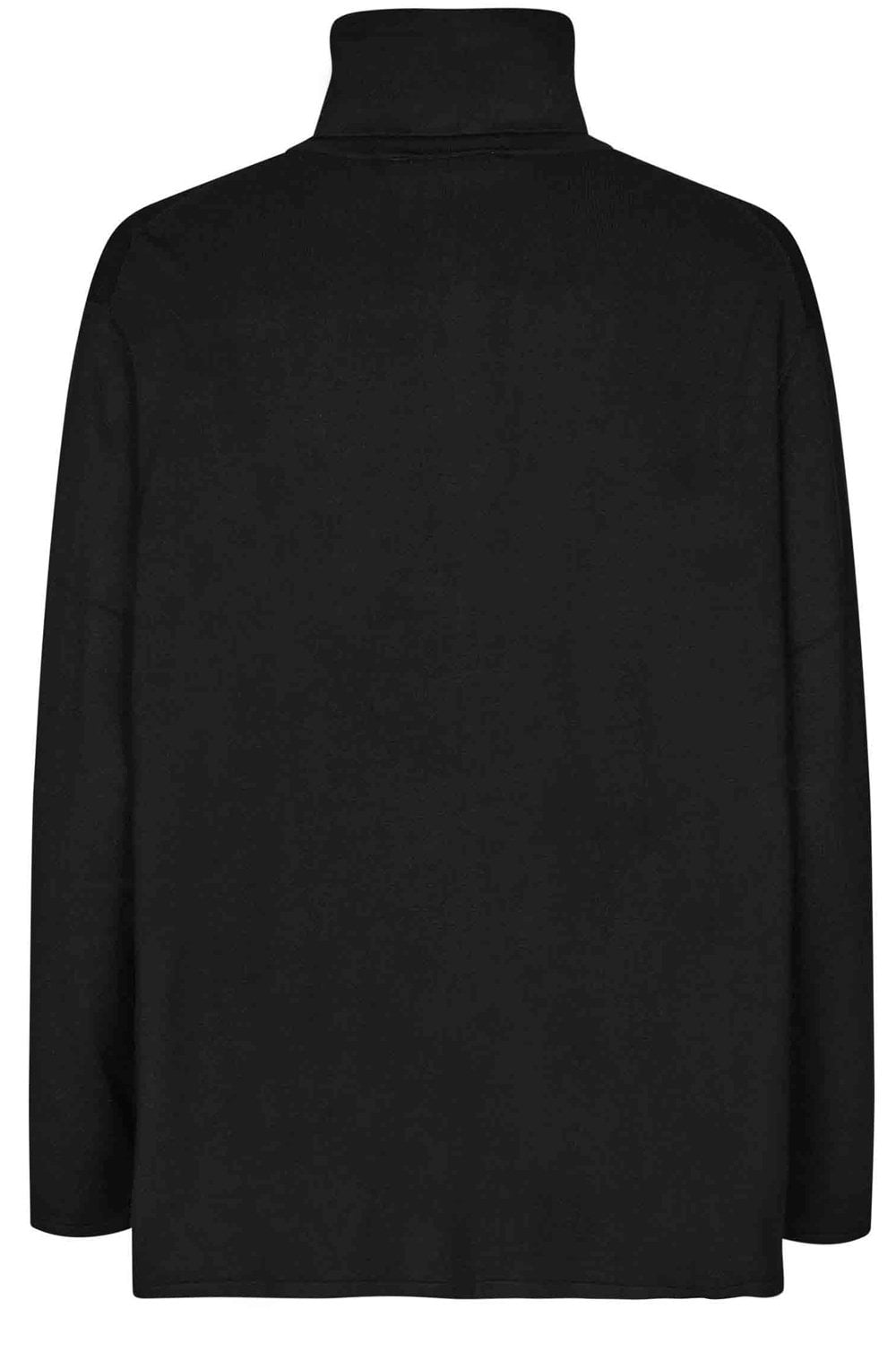 MaFlikka Black Oversized Roll Neck Jumper