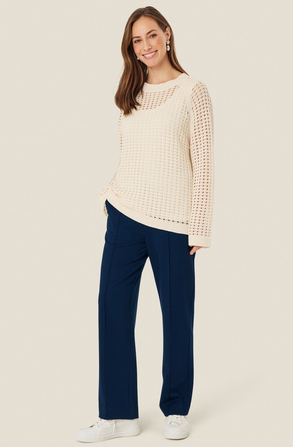 MaFulandela Whitecap Open Knit Jumper