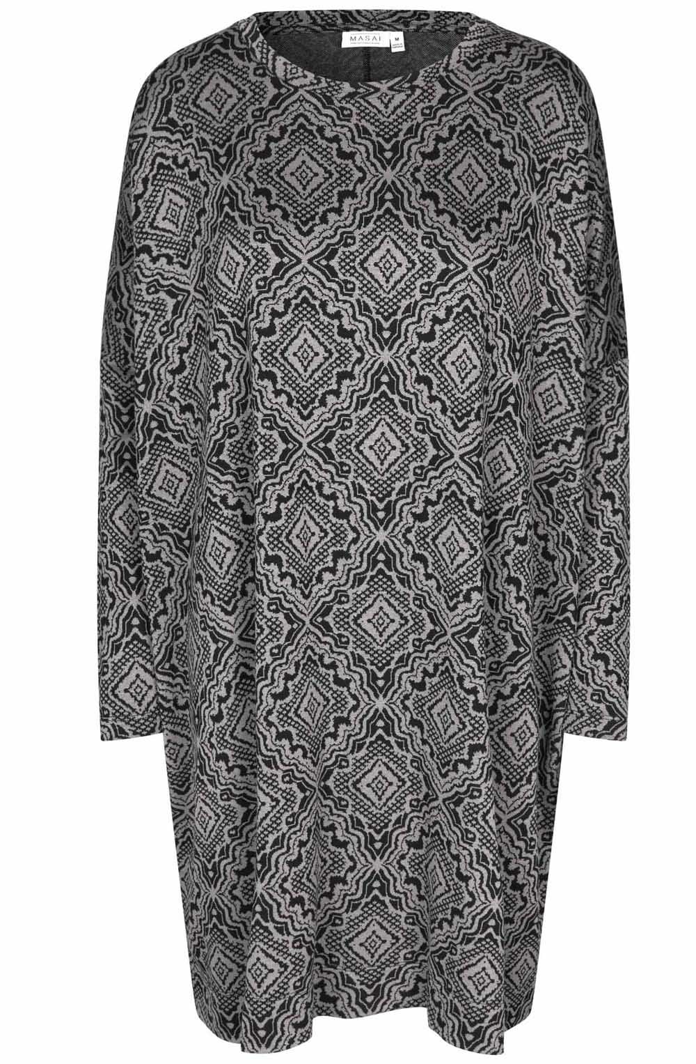 MaGabinis Steel Grey Relaxed Jersey Tunic