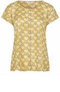 MaIa Burnish Gold Buttoned Blouse