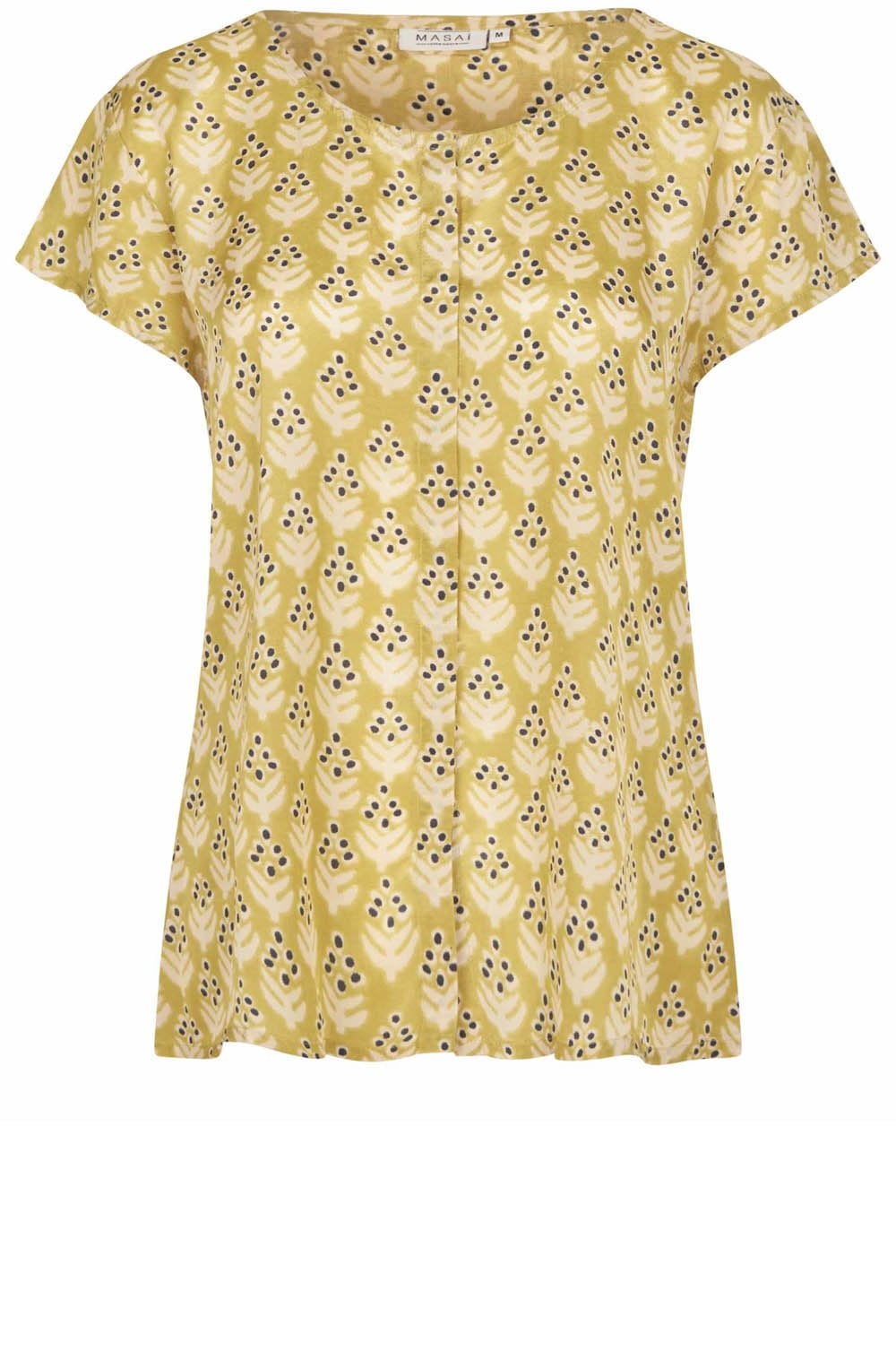 MaIa Burnish Gold Buttoned Blouse