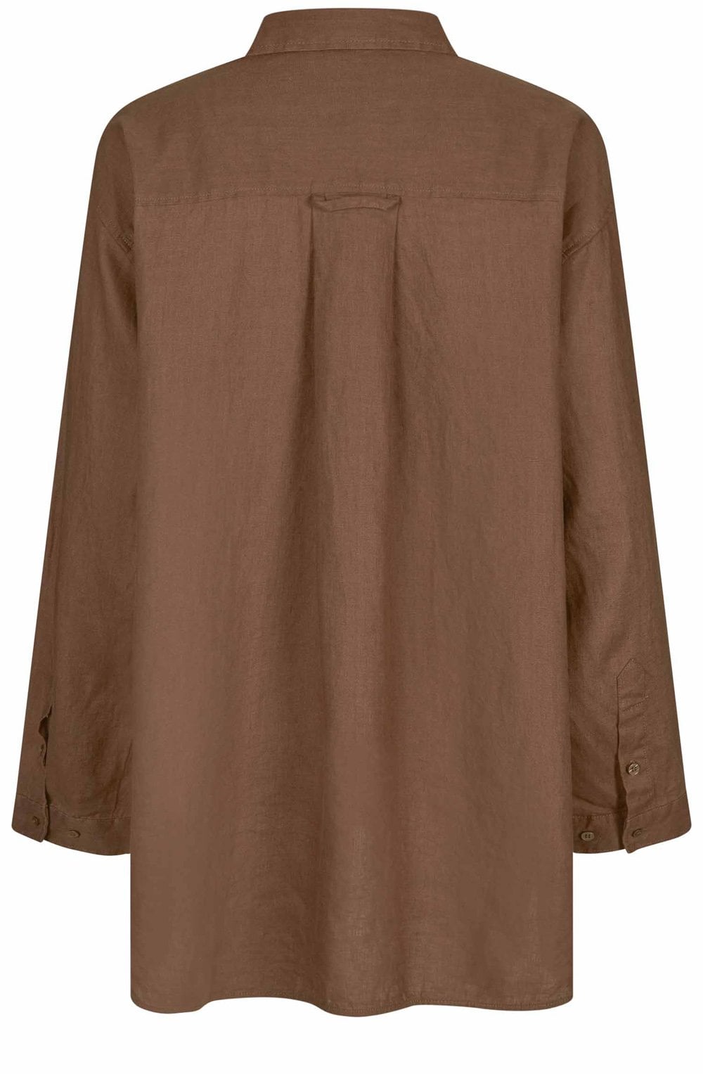 MaIdette Chestnut Oversized Linen Shirt