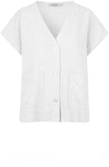 MaIdoro White Linen Oversized Shirt