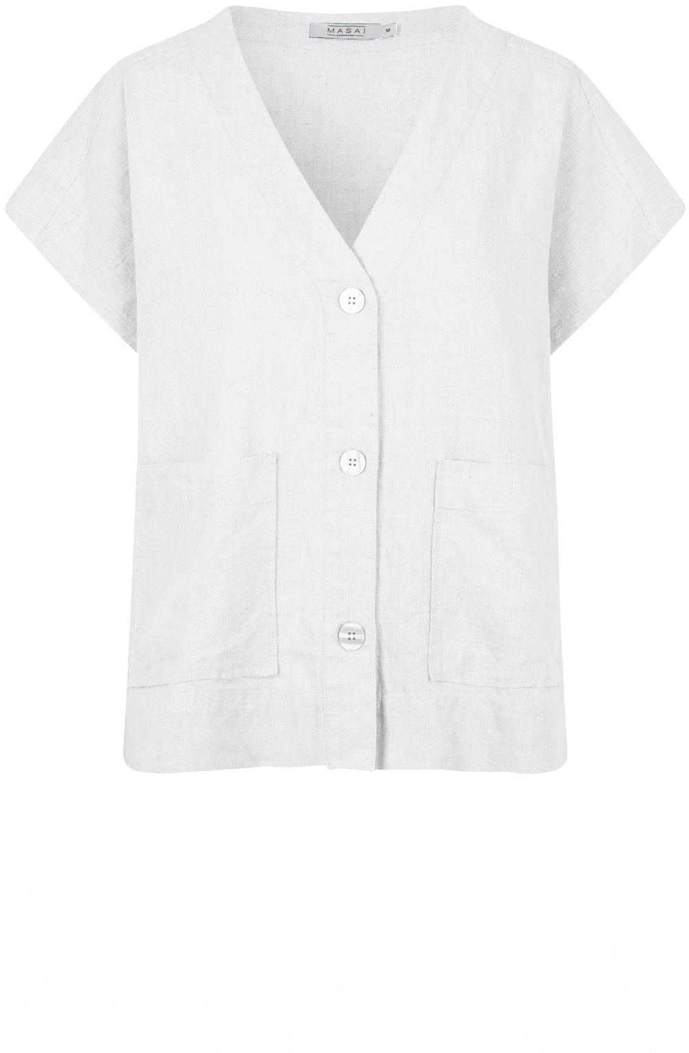 MaIdoro White Linen Oversized Shirt