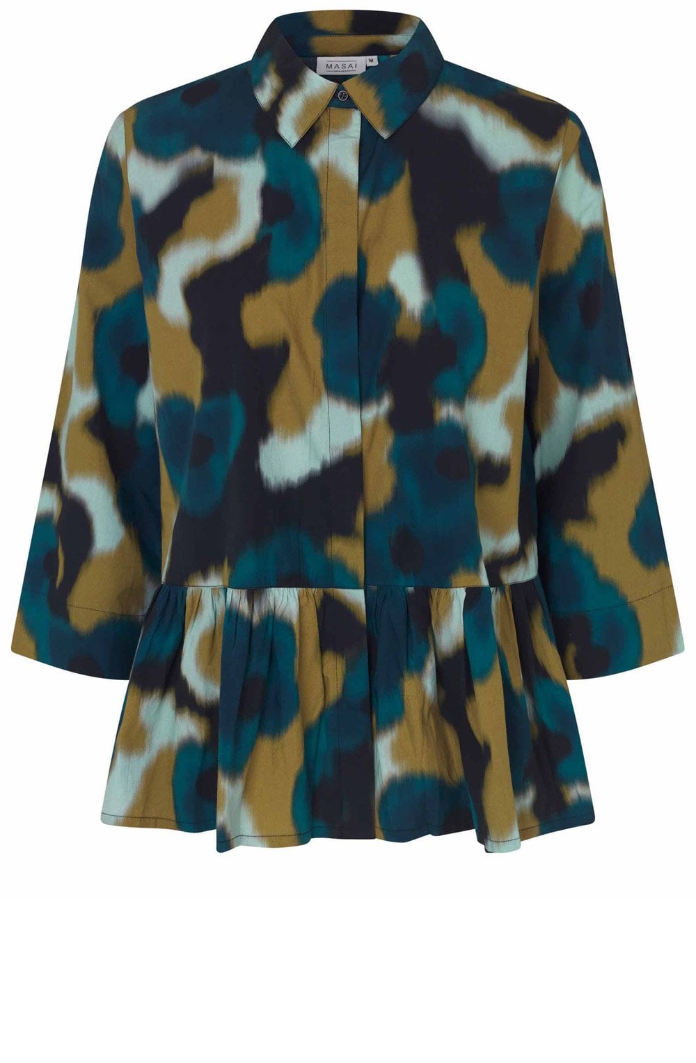 MaIldana Reflecting Pond Peplum Shirt