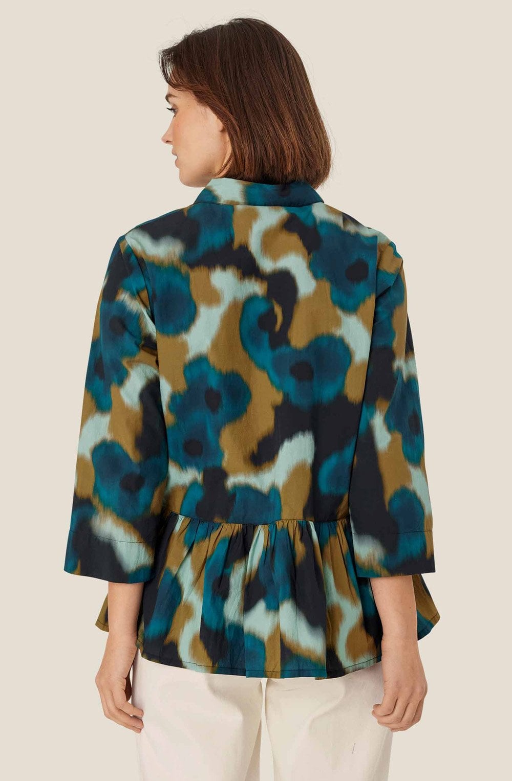 MaIldana Reflecting Pond Peplum Shirt