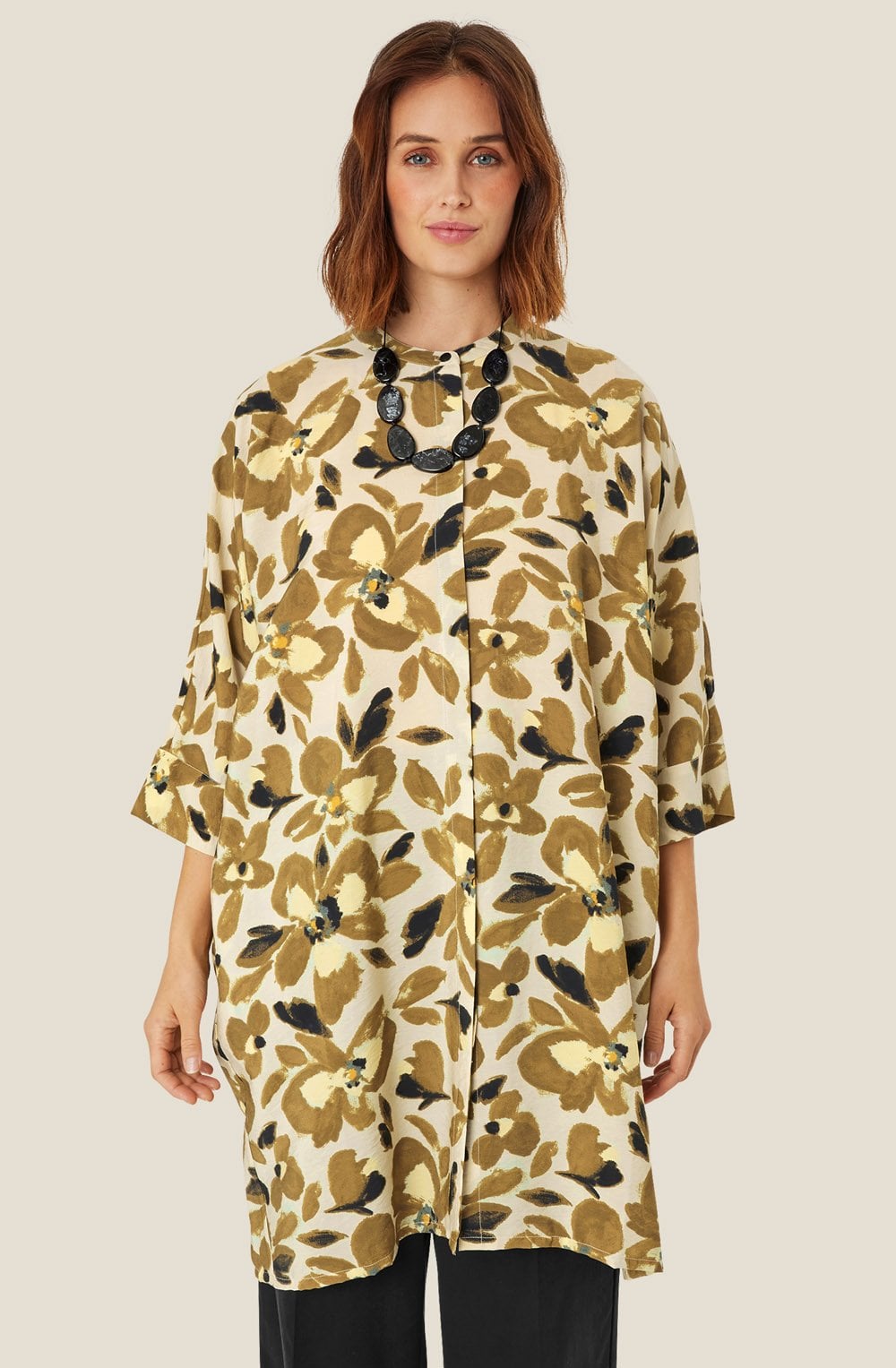 MaIosetta Dull Gold Shirt Dress