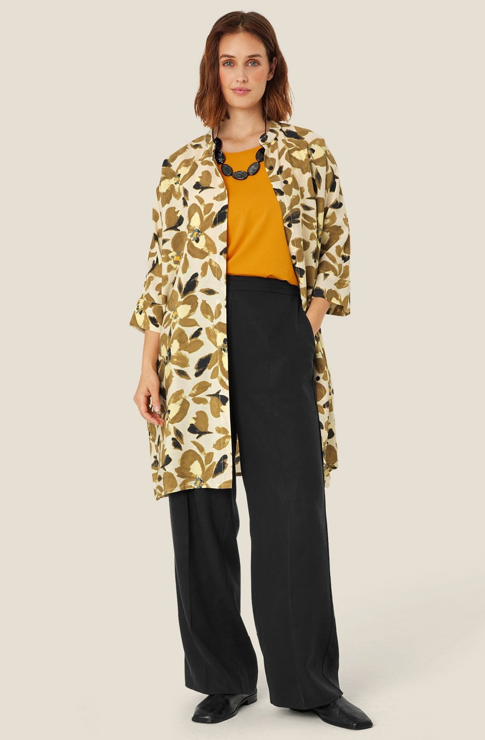 MaIosetta Dull Gold Shirt Dress