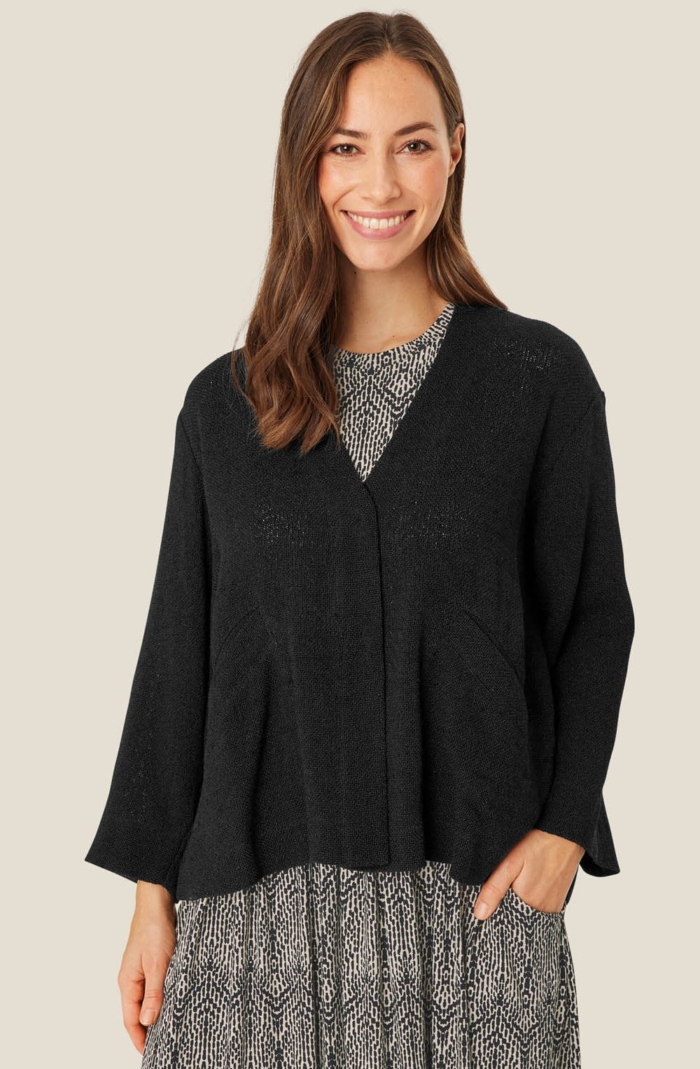MaJale Black Woven Jacket