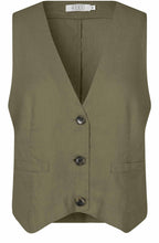 MaJordyn Dusky Green Linen Waistcoat